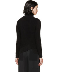 Marc by Marc Jacobs Black Silk Angled Knit Sweater