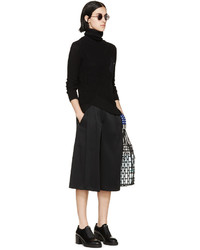 Marc by Marc Jacobs Black Silk Angled Knit Sweater