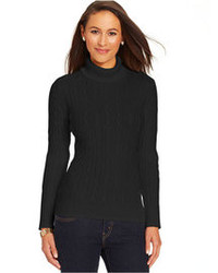 Charter Club Cable Knit Turtleneck Sweater