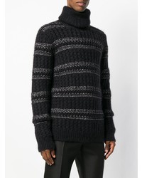 Saint Laurent Contrast Knit Sweater
