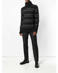 Saint Laurent Contrast Knit Sweater