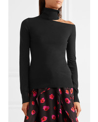 Emilio Pucci Cutout Knitted Turtleneck Sweater Black