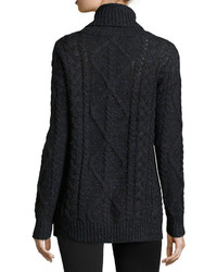 Halston Heritage Long Sleeve Chunky Turtleneck Sweater