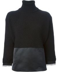 No.21 No21 Ribbed Lace Trim Sweater
