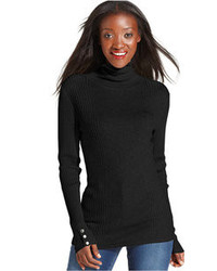 Style Co Long Sleeve Ribbed Knit Turtleneck Sweater
