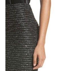 St. John Collection Sparkle Wave Tweed Knit Skirt