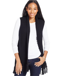 Style Co Mixed Knit Fringe Vest Only At Macys