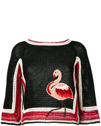 RED Valentino Knit Flamingo Top