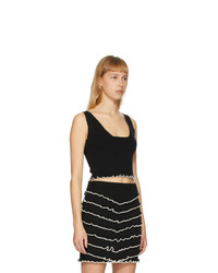 Victor Glemaud Black Knit Cropped Tank Top