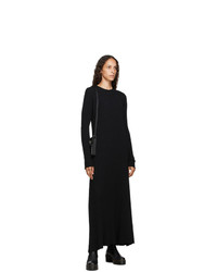MARQUES ALMEIDA Black Rib Knit Long Dress
