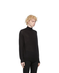 Givenchy Black Wool And Silk Turtleneck