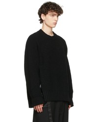 Sacai Black Wool Detachable Turtleneck Sweater