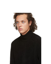 Hugo Black Wool Slusson Turtleneck