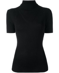 P.A.R.O.S.H. Turtleneck Ribbed Knitted Top