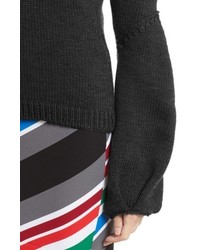Oscar de la Renta Wool Bell Sleeve Turtleneck Sweater
