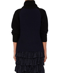 Sacai Wool Sweater With Removable Turtleneck
