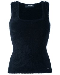 Black Knit Wool Vest