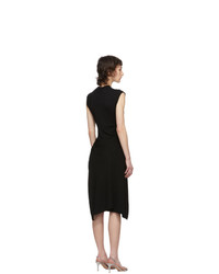 McQ Alexander McQueen Black Tomiko Knit Twist Dress