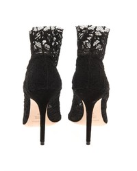 Dolce & Gabbana Crystine Lace Ankle Boots