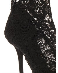 Dolce & Gabbana Crystine Lace Ankle Boots