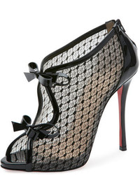 Christian Louboutin Empirealta Lace 120mm Red Sole Bootie Black