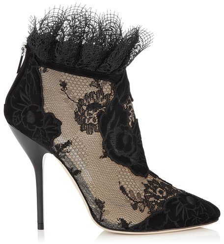 Black lace outlet bootie