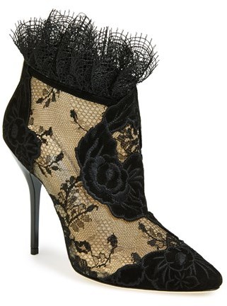 jimmy choo lace booties