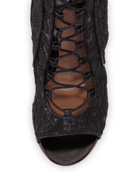 Laurence Dacade Nelly Lace Lace Up Bootie Black