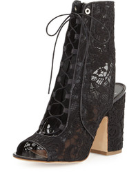 Laurence Dacade Nelly Lace Lace Up Bootie Black