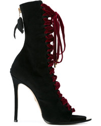 Dsquared2 Open Toe Lace Front Ankle Boots