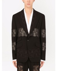 Dolce & Gabbana Lace Panelled Tailored Blazer