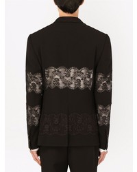 Dolce & Gabbana Lace Panelled Tailored Blazer