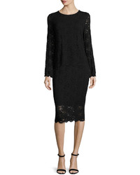 Vince Camuto Bell Sleeve Lace Top Rich Black