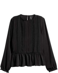 H&M Blouse With Lace Details