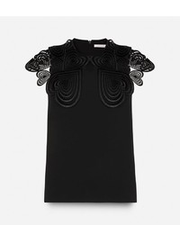 Christopher Kane Love Heart Lace Collar Top