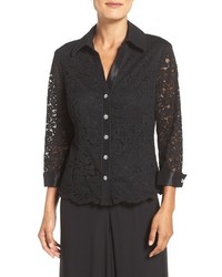 Alex Evenings Collared Lace Blouse