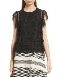 Tracy Reese Flounce Lace Top