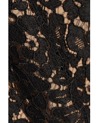 Michael Kors Michl Kors Collection Corded Cotton Blend Lace Top Black
