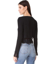 3.1 Phillip Lim Rib Top With Combo Lace