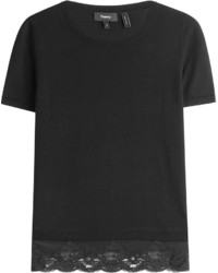 Theory Wool Top With Lace