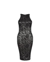 AX Paris New Look Black Floral Lace Bodycon Dress