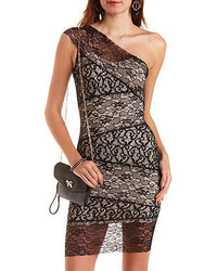 Charlotte Russe Mixed Lace Bodycon Dress