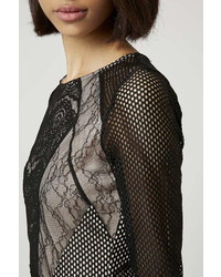 Topshop Cut Out Lace Bodycon Dress