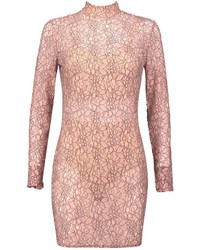 Boohoo Emiko High Neck All Over Lace Bodycon Dress