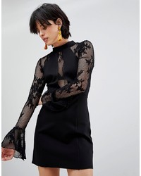 Free People Its Now Or Never Lace Sleeve Bodycon Dress