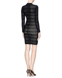 Nobrand Jerica Lace Wool Blend Bodycon Dress