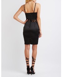 Charlotte Russe Lace Inset Bustier Bodycon Dress