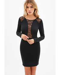 Forever 21 Lace Paneled Bodycon Dress