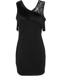 Boohoo Laura Fringe And Lace Bodycon Dress