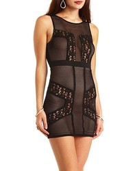 Charlotte Russe Mesh Lace Bodycon Dress